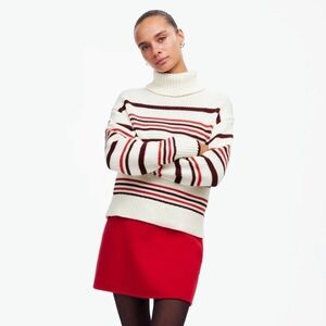 🌺Madewell Cabernet Stripe Turtleneck